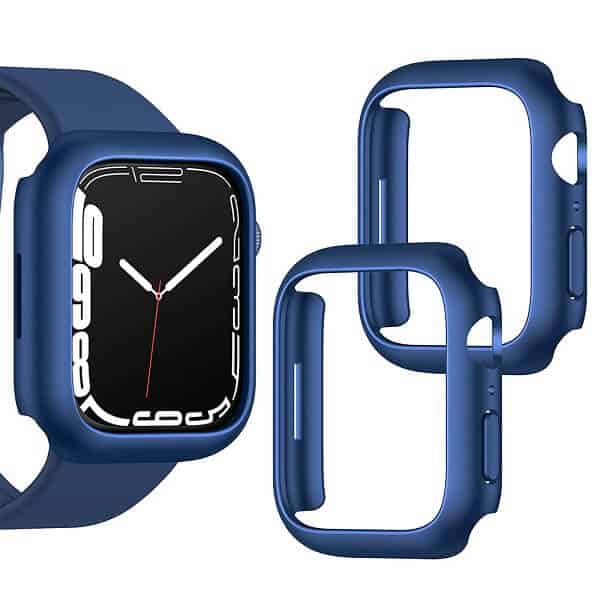 For Apple Watch Series 7 45mm Clear Gel Shockproof Protective Case Cover(Blue) For Apple Watch Series 7 45mm Clear Gel Shockproof Protective Case Cover(Blue)